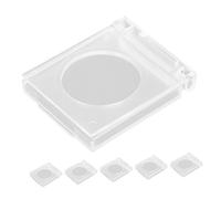 Hoement 6pcs Push Button Cover Switch Guard Dustproof Protective Caps for Embedded Buttons 33x28x6mm for Wall and Control Panel Use in Industrial and Home Settings