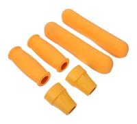 Hoement 6pcs Replacement Crutch Pads and Hand Grips for Crutches with Soft Rubber Foam Padding Lightweight Design Anti-Slip Cushion to Reduce Pressure and Walking Stick Comfort