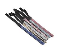 Hoement 6pcs Rhinestone Elastic Headbands for Women, Glitter Sparkle Headwear with No Slip and Flexible Fit, for Outdoor Adventures and Daily Wear