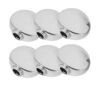 Hoement 6pcs Silver Acoustic Guitar Locking Tuning Peg Handles Set Machine Head Tuners for Guitar and Ukulele String Replacement Sturdy Metal Tuner Buttons for Musical Instrument Accessories