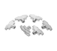 Hoement 6pcs Silver Guitar Tuning Buttons Set with Screws and Washers Acoustic and Electric Guitar Tuner Peg Parts for Folk and Electric Models