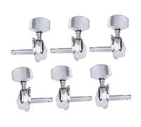 Hoement 6pcs Square Head Guitar Tuners Semi-closed Vintage Design Metal Guitar Tuning Pegs Essential for Folk Guitar Maintenance