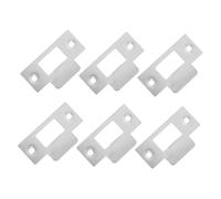 Hoement 6pcs Steel Deadbolt Strike Plates Door Reinforcement Cover Plates Extended Lip Door Latch Strike for Screen Storm Sliding Enhanced Security Easy Installation