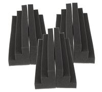 Hoement 6pcs Trapezoidal Sound Absorbing Panels for Corners Low Frequency Bass Traps Acoustic Wall Soundproofing for Gym Ktv and Home Theater Black