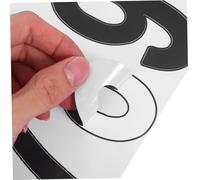 Hoement 8 Sheets Self Adhesive Number Decals Hollow Mailbox Number Stickers House Address Signs for Wood Metal Plastic Doors Windows Outdoor Use