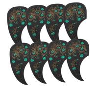 Hoement 8pcs Black Acoustic Guitar Pick Guard Anti-scratch Self-adhesive Protective Plates for Guitars Scratch Resistant Decorative Decals for Bass and Acoustic Instruments