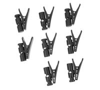 Hoement 8pcs Black Headphone Clips with Abs and PC Material, Portable Flexible Cord Clips That Fix and Prevent Winding Wires, for Connecting to The Collar