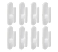 Hoement 8pcs Blind Rope Cleat Hooks Plastic White for Curtain Cord | Winding and Fixing Ropes, Keeps Cords Tidy from Boys and Girls and Pets, for Living Room Office Use