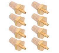 Hoement 8pcs Brass Fog Machine Filter Nozzle Copper Oil Tube Muffler Silencer for Pneumatic Air Tools Noise Reduction and High-efficiency Filtration Compatible with Stage Foggers and Party