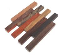 Hoement 8pcs DIY Exotic Wood Pen Blanks Set for Woodturning Craft Natural Wooden Pen Blanks Random Color and Grain Patterns Unfinished Wood