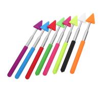 Hoement 8pcs Handheld Teaching Pointing Sticks for Classroom and Reading, Practical Stainless Steel and Abs Presenting Rods, Assorted Colours for School and Office Use