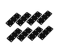 Hoement 8pcs Heavy Duty Iron Mending Plates with Sunk Screw Flat Straight Brackets for Furniture Reinforcement and Repair Flat Braces for Tables Cabinets Doors Black