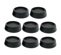 Hoement 8pcs Non-slip Rubber Foot Pads for Washing Machines Vibration Reduction Anti-skid Shock Absorber Feet Black Pads for Dryer Refrigerator Treadmill