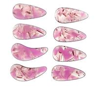 Hoement 8pcs Pink Macromolecule Guzheng Finger Picks with Smooth round Corners for Protecting Your Fingers Practical Guzheng Nails Suitable for Playing and Practice Random Color
