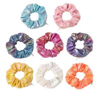 Hoement 8pcs Pu Gradient Hair Rope Hair Tie for Shiny and Delicate Appearance and Storing Small Objects for Everyday Use
