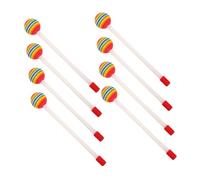Hoement 8pcs Rainbow Lollipop Toy Shaped Drum Sticks Percussion Lightweight Musical Sticks for Boys and Girls