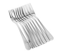 Hoement 9pcs Boy Girl Feeding Fork Stainless Steel Dessert Forks for Fruits Cake Seafood Salad Tiny for Appetizers Boys and Girls
