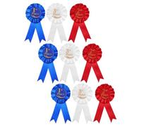 Hoement 9pcs Science Ribbon Set with 1st Place Prize Rosette, Lightweight Tinplate and Satin Ribbon, Easy to Pin and Secure Fit for Graduation Ceremonies and Large Scale Events
