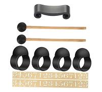 Hoement 9pcs Silicone Finger Sleeves Set for Tongue Drum with Note Sticker and Knocking Finger Picks, Percussion Accessory Kit for Hand Pan Drum Playing and Meditation Practice