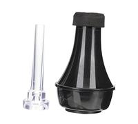Hoement Abs Straight Mute Trumpet Accessory Black Lightweight Mini Mute with Tone Lowering and Overtone Reduction for Trumpet Lovers Practice