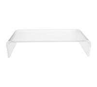 Hoement Acrylic Keyboard Protector Cover Multifunctional Monitor Riser Stand and Storage Rack, 45x20x10cm Desktop Computer Base for Cat Owners