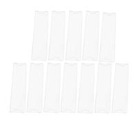 Hoement Acrylic Name Plate Holder 12pcs with Effortless Installation, Reusable Mini Sign Display Holder for Price Cards and Identities in Restaurant or Office