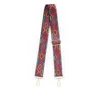 Hoement Adjustable Banjo Strap Colorful Patterns Wear-resistant Banjo Replacement Belt Diamond Shaped Hook Comfortable Shoulder Strap for Musicians