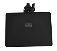 Hoement Adjustable Microphone Stand Tray Made of Sturdy Abs and Metal Higher Edges Design Non-slip Feature for Holding Gadgets on Microphone Stand Black Colour