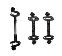 Hoement Adjustable Twin Stroller Connectors Sturdy Iron and Plastic Material 3pcs for Baby Cart and Prams Outdoor Use, for Families with Two Boys and Girls