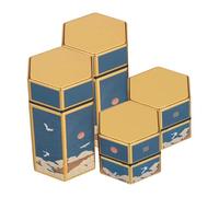 Hoement Airtight Tobacco Storage Container 4pcs 50g Vintage Tinplate Cigarette Box Set with Lids Moisture Seal Chinese Style for Office Men’s Accessories