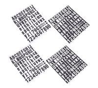 Hoement Alphanumeric Stickers Outside Wall 4 Pack 1 Inch Self-Adhesive Vinyl Letter Numbers for DIY Scrapbooking Mailbox Decor