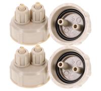 Hoement Aquarium DIY Co2 System Kit Carbon Dioxide Reactor 4Pcs Plastic Bottle Caps for Tropical Fish Tank Plants