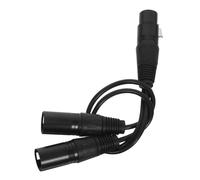 Hoement Audio Conversion Cable Mic Wire Splitter Cable Mic Adapter Balanced Cord Black Metal