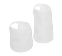 Hoement Baby Bottle Covers Protective Anti-Drop Sleeves for Children Nursing Bottles White 150ml 270ml Soft Silicone Home Use 2pcs Set
