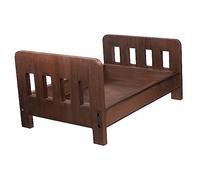 Hoement Baby Photography Prop Wooden Mini Bed Safe Elegant Newborn Photo Accessory for Dec