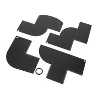 Hoement Barber Hairline Shaping Tool Reducing Errors in Hair with Measurement Ruler Reusable Pvc Beard Shaper Hairline Measurement Guide for Men and Beginners for Salon and Barber Use