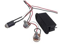 Hoement Bass Guitar Eq Preamp Circuit, 1 Volume 2 Tone Pots Wiring Harness for Active Pickups, Plastic Metal Bass Tone Control for Piezo Equipped Instruments