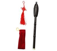 Hoement Bawu Chinese Ethnic Wind Instrument B Flat Key Traditional Folk Flute for Starters with Smooth Surface Lightweight Portable Storage Bag