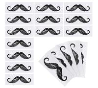 Hoement Beard Remover Stickers 50pcs Black PP Protective Mustache Remover Decals, Suitable for Beginners, Body Hair and Eyebrow Depilation While Traveling