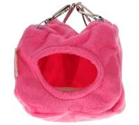 Hoement Bird Nest Hanging Parrot Bed Plush Soft Warm Nest for Winter Resting and Hiding, Quick Assembly Pink Parrot Nest for Birds