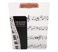 Hoement Black Acrylic Music Score Folder Thick Sheet Music Clip and Note Page Holder Piano and Choral Binder for Musicians and Choir Singers