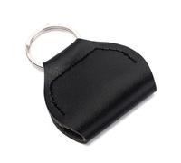 Hoement Black Pu Leather Plectrum Holder Bag Case with Ring for Guitarists | Keychain Carry Design, One Piece L902, Fits Picks, Compact Accessory for Players