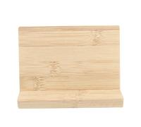Hoement Blank Bamboo Board with Base for Payment Code and Market Price Display, Solid Construction with Fine Workmanship, Simple and Elegant Style, Eye-catching Fresh Design for Office