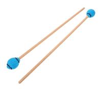 Hoement Blue Yarn Mallets with Reinforced Wooden Handles for Marimba Glockenspiel Xylophone Versatile Bell Mallets Replacement for Orff Instruments Classroom and Festival Percussion Sticks
