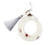 Hoement Bodhi Beads Phone Strap White Rope Mobile Phone Decoration with Lovely Style for Keyholders and Colleagues