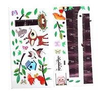 Hoement Boys and Girls Height Chart Wall Sticker Growth Chart for Bedroom Nursery Playroom Self-Adhesive Ruler Design for Measuring Boy Girl's Height Progress