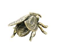 Hoement Brass Insect Figurine Retro Small Desktop Decor Unique Craft Ornament for Home Compact and Beautiful Design
