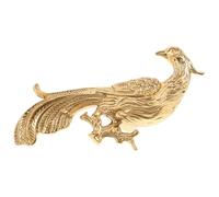Hoement Brass Phoenix Cabinet Handles Decorative Bird Design Brass Drawer Pulls for Cupboard Shoe Cabinet Bedside Table Easy Install Style