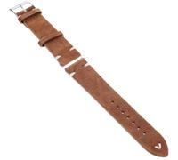 Hoement Brown Leather Watch Strap for Men and Women with Comfortable Elastic Design, Fashionable Retro Effect Suede Band Suitable for Daily Wear and Casual Occasions