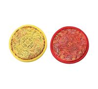 Hoement Buddhism Bowl Mats 2pcs Portable Bowl Holder Protective Cushion Beautiful Craft for Your Meditation